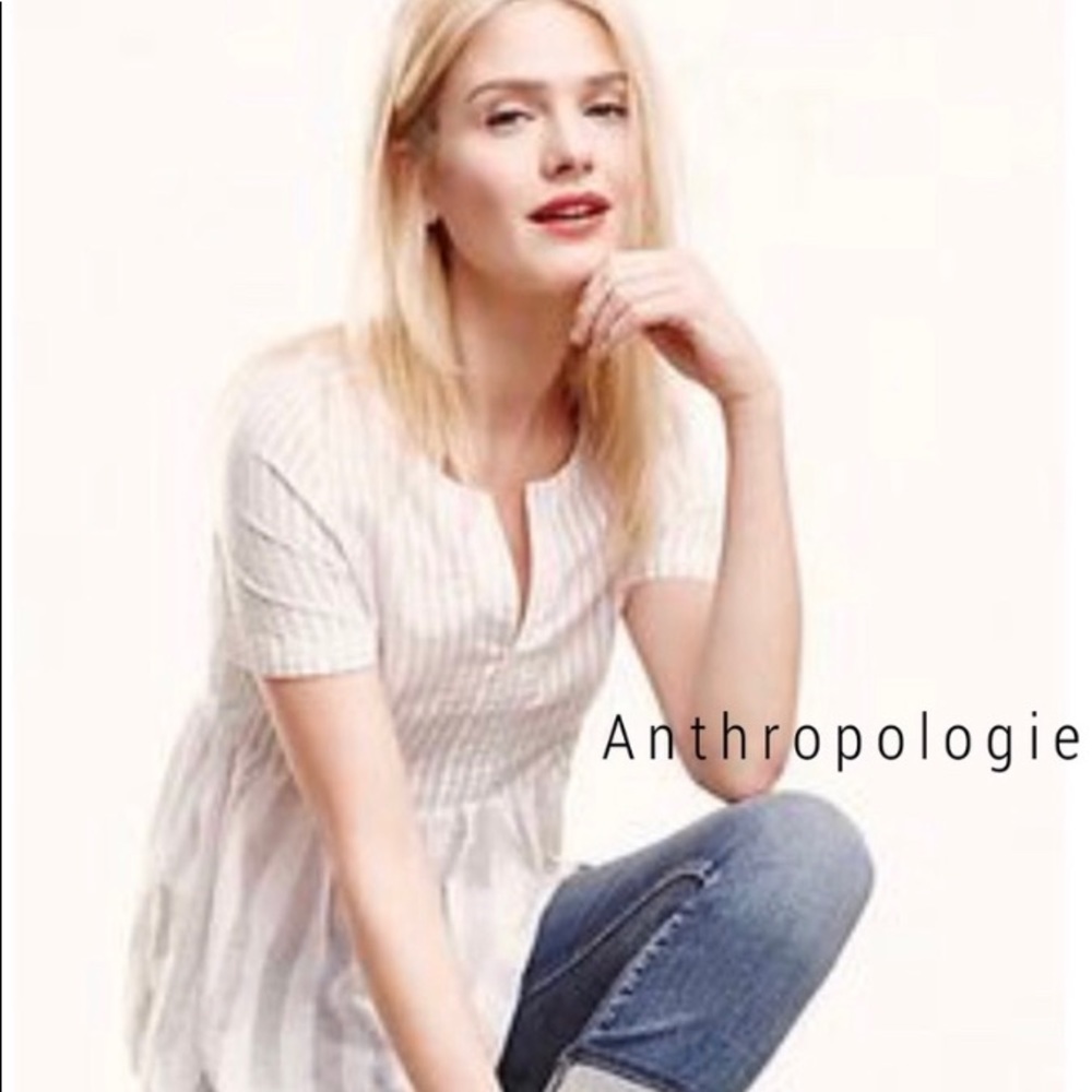Anthropologie Tylho striped peplum